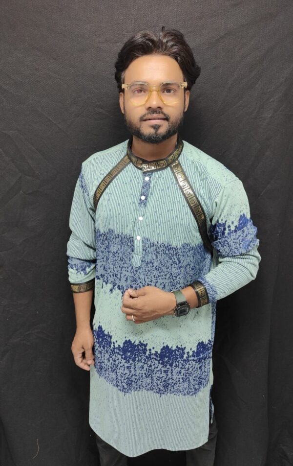 Mixed Patterns Designer Kurta - Image 2